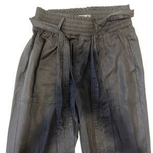 NWOT Never Worn Abercrombie black tie front linen feel pants